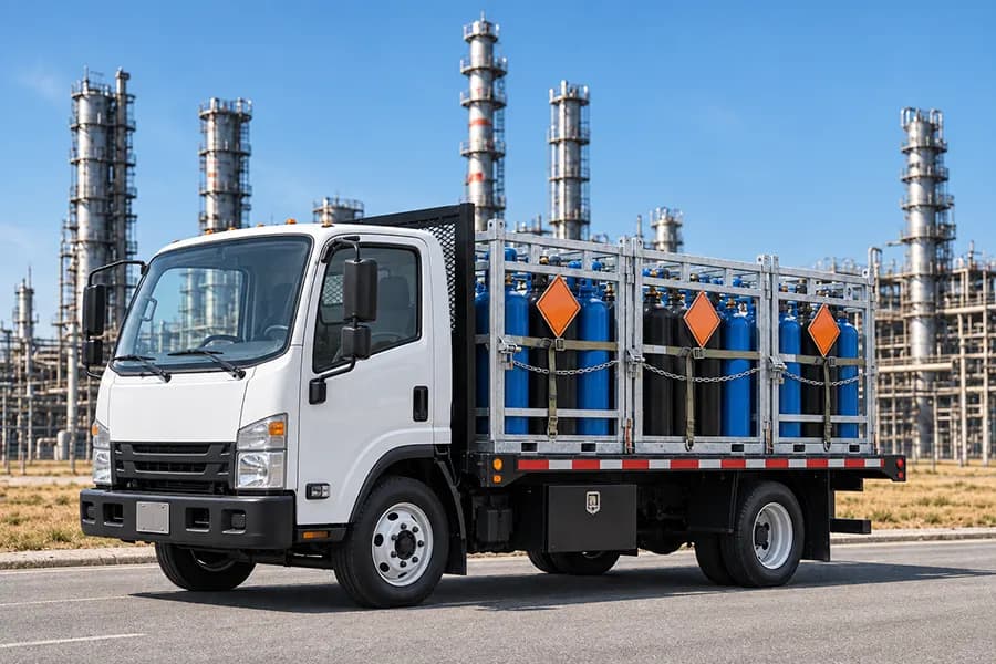 Автомобиль для перевозки баллонов для технических газов
