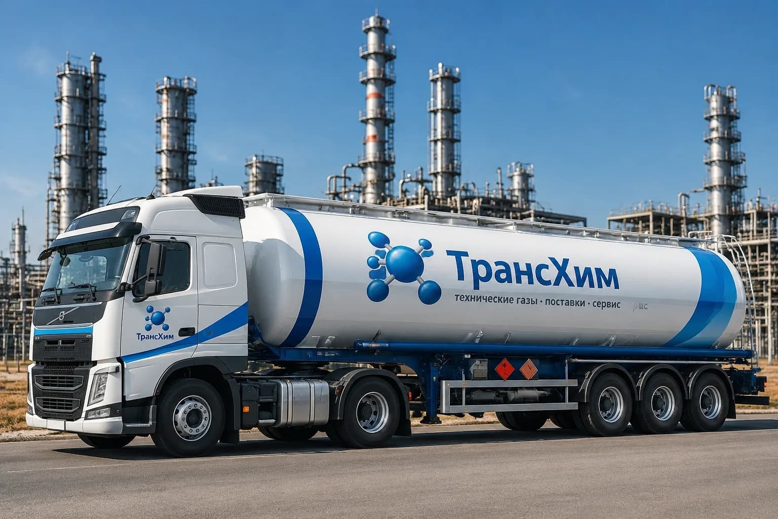 Автоцистерна для перевозки технических газов